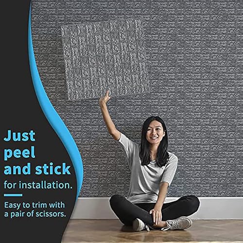 Barebeauty Wall Stickers Wallpaper PE Foam Brick Design DIY Decal (70 x 77 cm) 3D Frames PVC DIY Self Adhesive (Pack of 05) - Image 4