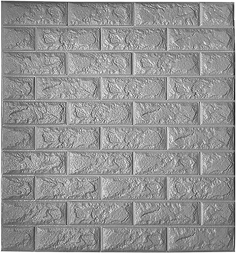 Barebeauty Wall Stickers Wallpaper PE Foam Brick Design DIY Decal (70 x 77 cm) 3D Frames PVC DIY Self Adhesive (Pack of 05) - Image 1