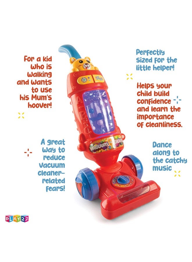 Play22 Kids Vacuum Cleaner Toy for Toddler with Lights & Sounds Effects & Ball-Popping Action - Pretend Play Toy Vacuum Cleaner for Toddler Best Gift for Boys and Girls, No Suction! Original - Image 4