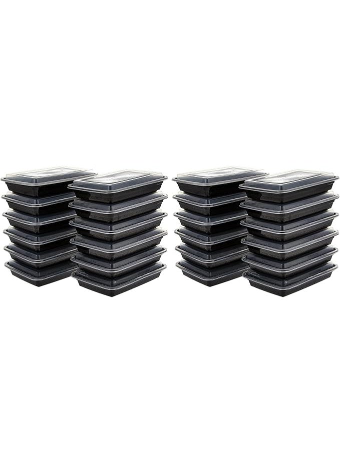 Lynacz Original 12 Pieces Disposable Microwave Container Rectangular - 1 Compartment (Pack of 2) - Image 1
