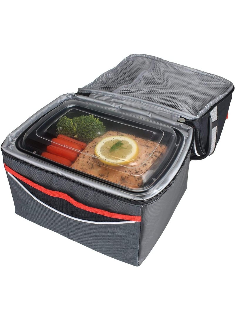 Lynacz Original 12 Pieces Disposable Microwave Container Rectangular - 1 Compartment (Pack of 2) - Image 5