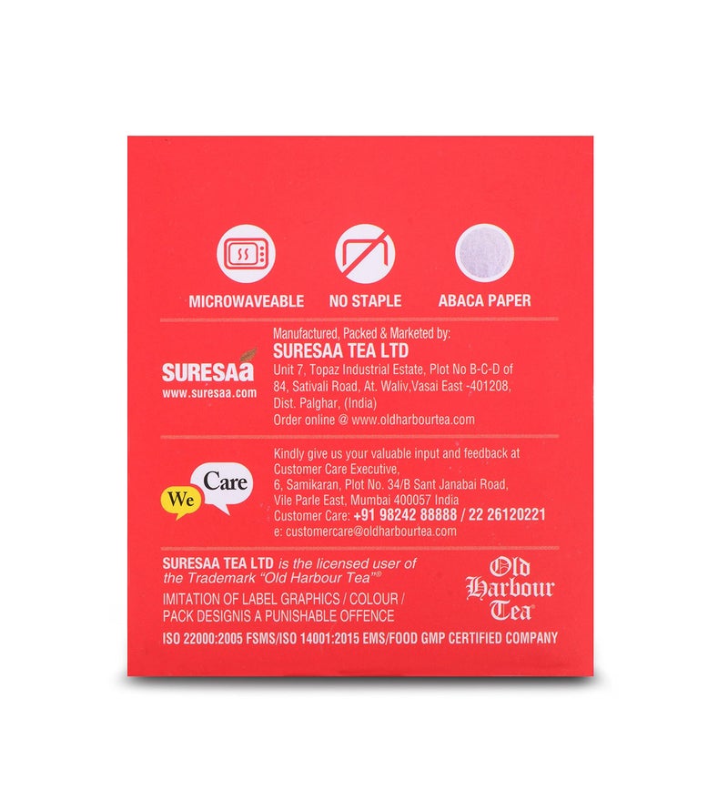 Old Harbor Masala Chai Tea Bags 100% Natural | Black CTC Tea, Black Pepper, Cardamom, Ginger, Cinnamon, & Nutmeg | ( 25 Tea Bags,50 gm)|Staple-Free - Image 3