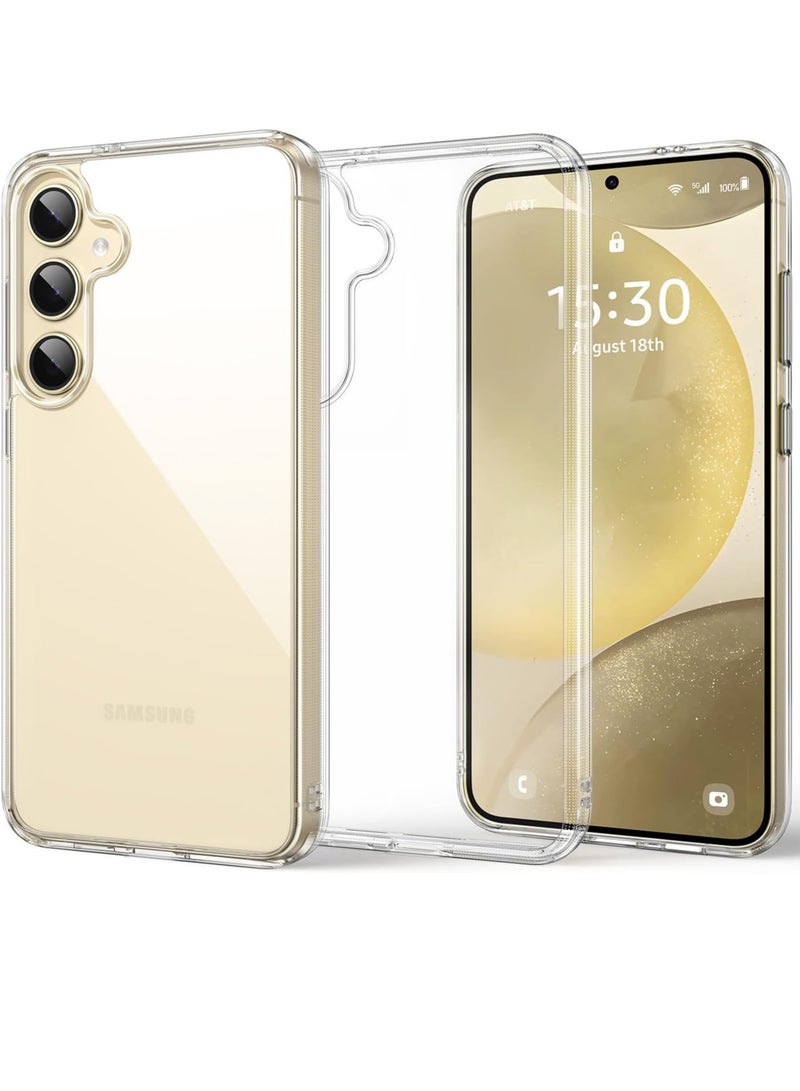 إلترازون Crystal Case for Samsung Galaxy S24 Plus - Anti-Yellow, Military Grade Anti-Drop, Wireless Charge Compatible, Hard PC & TPU Bumper with Lens Protection, Non-Slip Slim Grip (6.7") - Image 1