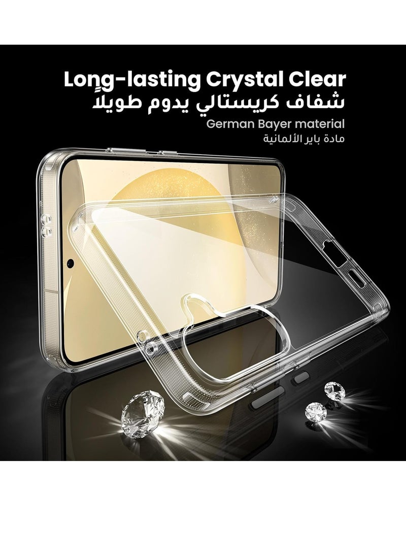 إلترازون Crystal Case for Samsung Galaxy S24 Plus - Anti-Yellow, Military Grade Anti-Drop, Wireless Charge Compatible, Hard PC & TPU Bumper with Lens Protection, Non-Slip Slim Grip (6.7") - Image 3