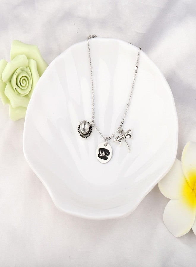MAOFAED Tv Show Inspired Necklace, Coffee Shop Gift Star Hollow Gift Where You Lead I Will Follow Dragonfly INN Gift (ggirl Necklace) - Image 4