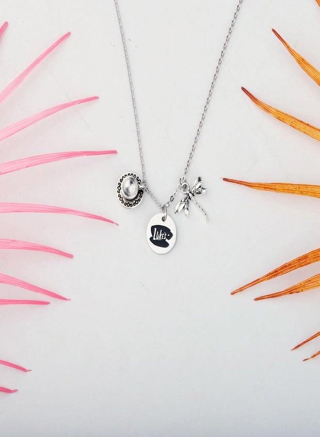 MAOFAED Tv Show Inspired Necklace, Coffee Shop Gift Star Hollow Gift Where You Lead I Will Follow Dragonfly INN Gift (ggirl Necklace) - Image 3