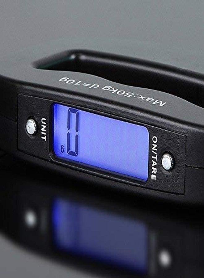 POXEFLIP 50Kg 10g Electronic Digital Portable Hanging Weight Hook Travel Luggage Scale A09 Electronic Digital LCD Luggage Travel Weighing 50 KG Scale - Image 2