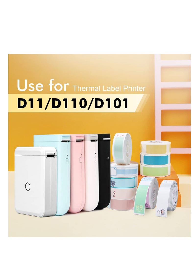 Excefore Cable Label Paper, Labels Maker Tape, Self-Adhesive Sticker, Compatible for D11 D110 D101 Printer, Label Print Paper Label Maker, Name File Folder, Food Cosmetic Office Home Kitchen - Image 3