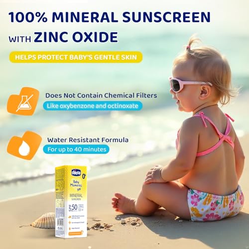 Chicco Baby Moments Mineral Sun Cream SPF 50 for Babies, 75g| 100% Mineral Sunscreen | PA++++ | UVA and UVB Protection | Phenoxyethanol, Parabens & Lauryl Sulphates Free - Image 2