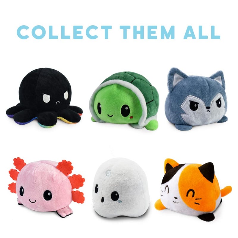TeeTurtle - The Original Reversible Fox Plushie - Orange - Cute Sensory Fidget Stuffed Animals That Show Your Mood - Image 5