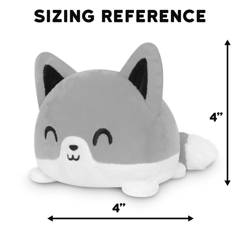 TeeTurtle - The Original Reversible Fox Plushie - Orange - Cute Sensory Fidget Stuffed Animals That Show Your Mood - Image 4