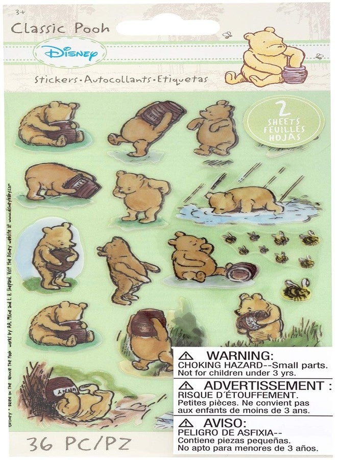 EK Success Disney Flat Stickers CLSSC Pooh - Image 1