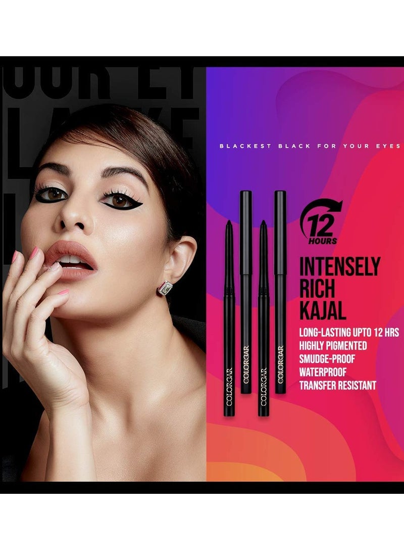 Colorbar Cosmetics Colorbar cosmetics Intensely Rich Kajal Creatively Black 0.30g Matte Finish  - Image 4