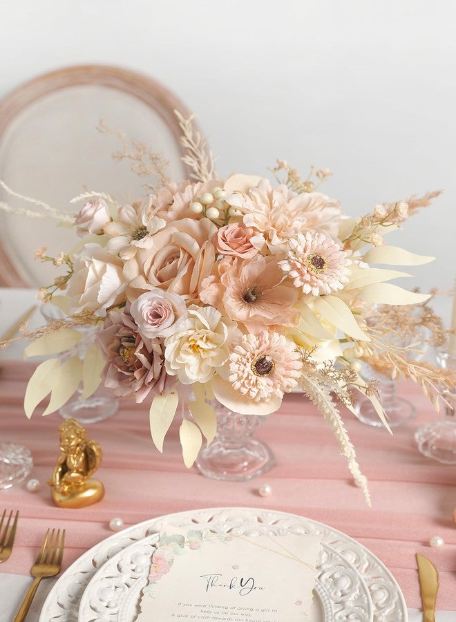 Koroni Flowers مجموعة زهور كوروني الاصطناعية بلون نيود، مثالية لتزيين باقات الزفاف وحفلات الزفاف، وتنسيقات الزهور الاصطناعية، وقطع الزينة المركزية لطاولات الحفلات، وديكور المنزل الداخلي والخارجي. - Image 5
