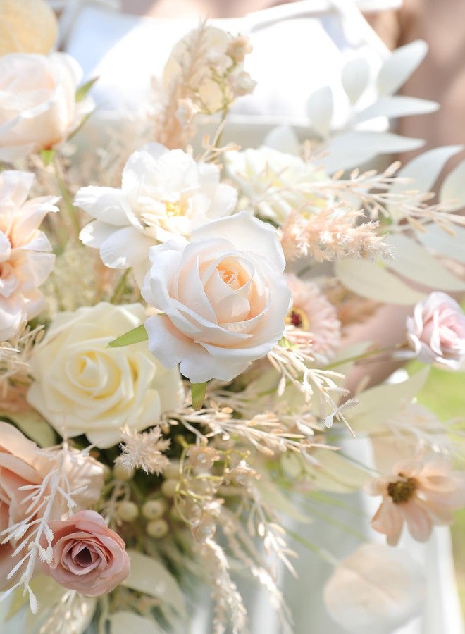 Koroni Flowers مجموعة زهور كوروني الاصطناعية بلون نيود، مثالية لتزيين باقات الزفاف وحفلات الزفاف، وتنسيقات الزهور الاصطناعية، وقطع الزينة المركزية لطاولات الحفلات، وديكور المنزل الداخلي والخارجي. - Image 3