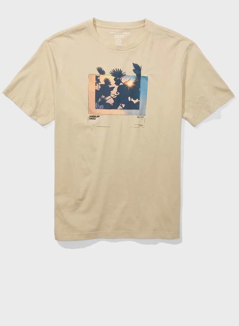 امريكان ايجل Graphic Crew Neck T-Shirt