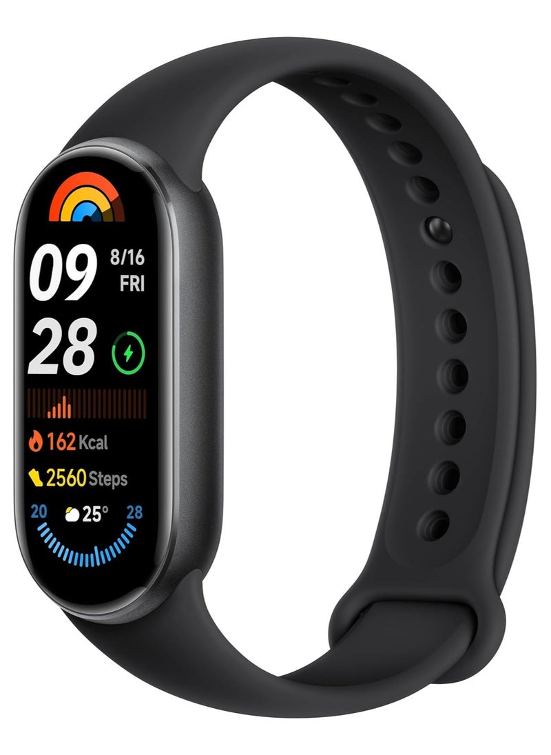 REBENUO - hour Smart Band 9 Midnight 1.62'' AMOLED display  Touchscreen Multisport Tracker Activity Tracker Heart Rate Monitor  Bluetooth connectivity Latest version(Black) - Image 1