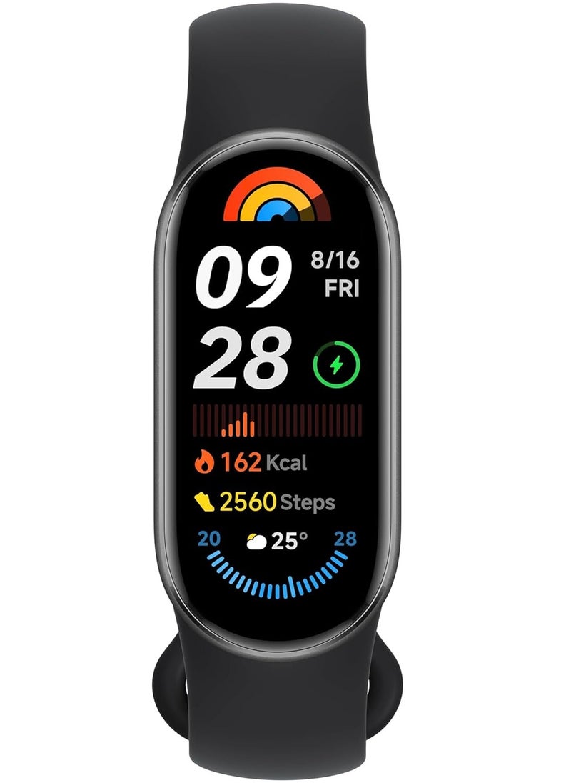 REBENUO - hour Smart Band 9 Midnight 1.62'' AMOLED display  Touchscreen Multisport Tracker Activity Tracker Heart Rate Monitor  Bluetooth connectivity Latest version(Black) - Image 1
