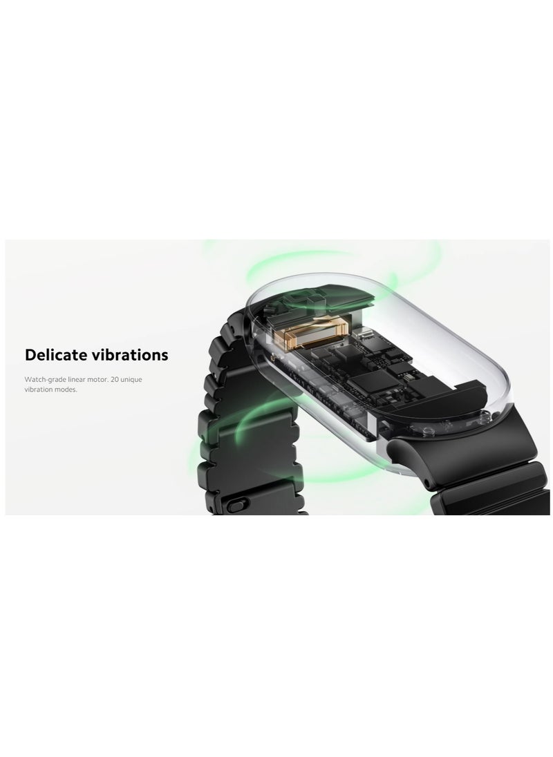 REBENUO - hour Smart Band 9 Midnight 1.62'' AMOLED display  Touchscreen Multisport Tracker Activity Tracker Heart Rate Monitor  Bluetooth connectivity Latest version(Black) - Image 1