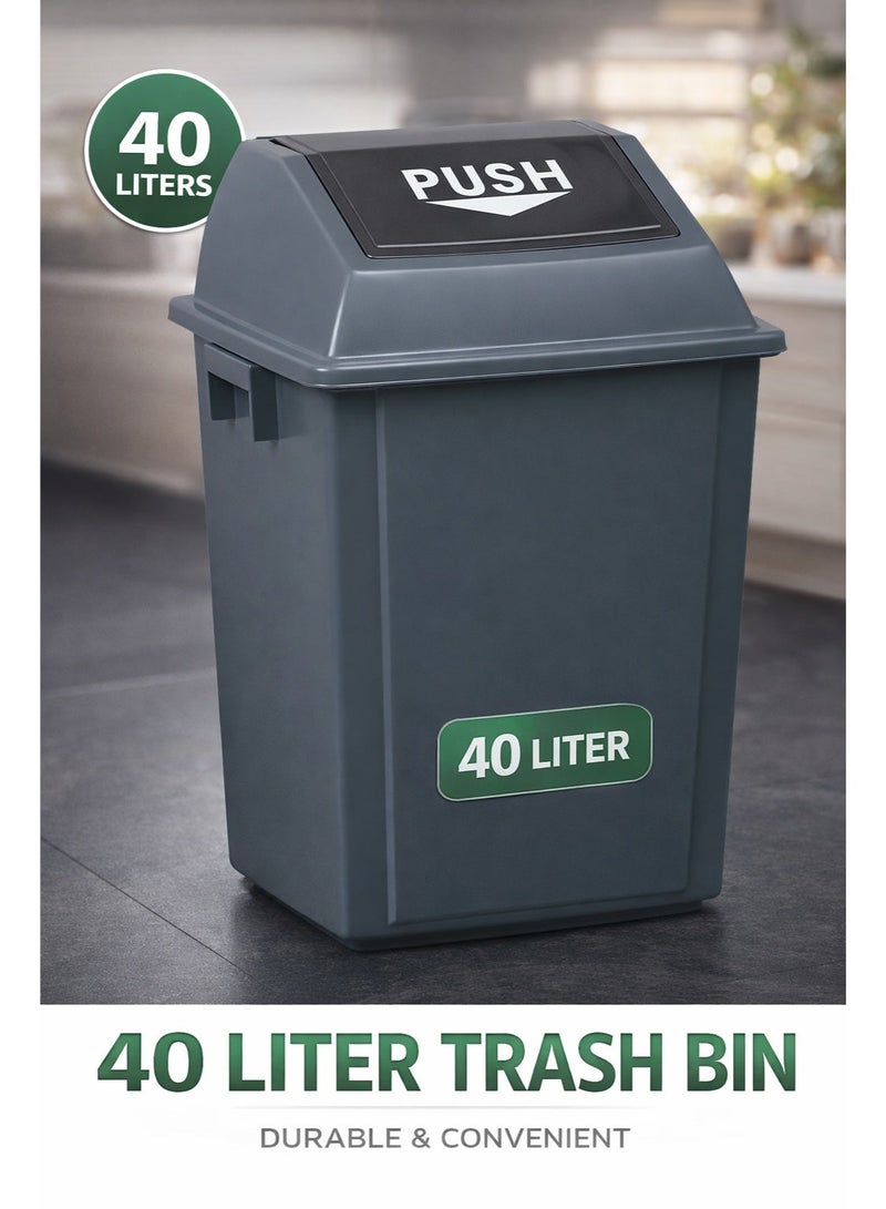 ALMUFARREJ 40L Capacity Trash Can, Manufactured with High-Grade Materials - Image 1