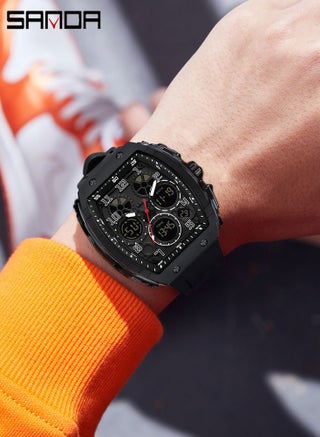 SANDA Men Watches Military Sports Quartz Electronic Watch Waterproof Watch Man Double Display Digital Wristwatch Date Male Clock - view 3