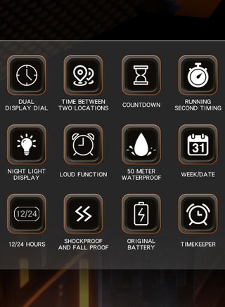 SANDA Men Watches Military Sports Quartz Electronic Watch Waterproof Watch Man Double Display Digital Wristwatch Date Male Clock - view 5