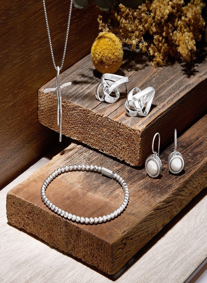 Silpada 'Charlotte' Sterling Silver Stretch Bracelet, 6.75" (3mm) - Image 5