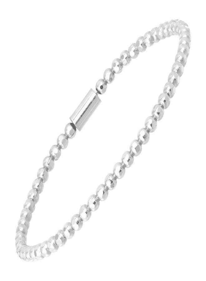 Silpada 'Charlotte' Sterling Silver Stretch Bracelet, 6.75" (3mm) - Image 1