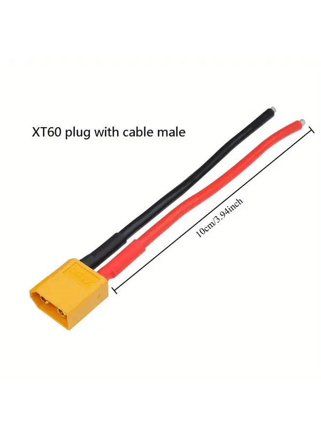 5 أزواج XT60 من الوصلات الرصاصية الذكور والإناث مع كابل سلك سيليكون 12AWG لبطارية RC - Image 4