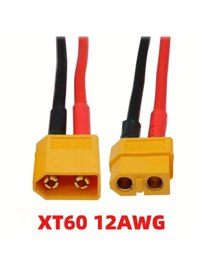 5 أزواج XT60 من الوصلات الرصاصية الذكور والإناث مع كابل سلك سيليكون 12AWG لبطارية RC - Image 2