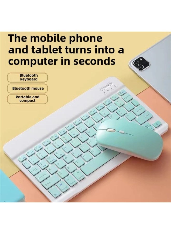 Generic Bluetooth Keyboard For Huawei Xiaomi Mobile Phone Tablet Wireless Mute Wonderful Control IPad Keyboard And Mouse Suit-Color:Single-mode Bluetooth Mouse (battery)-Product Type:White (send Data Cable)  - Image 3