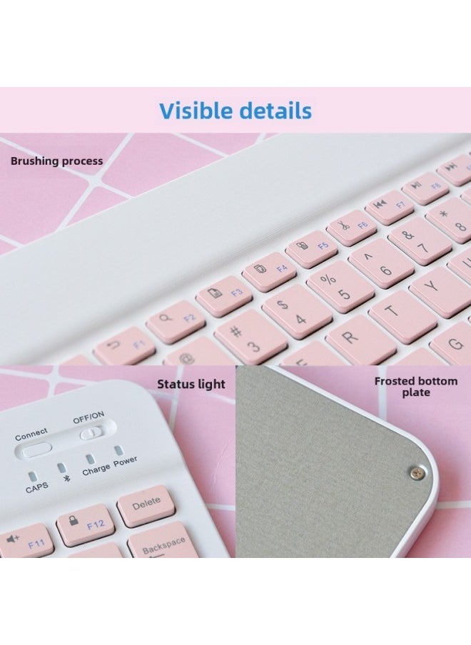 Generic Bluetooth Keyboard For Huawei Xiaomi Mobile Phone Tablet Wireless Mute Wonderful Control IPad Keyboard And Mouse Suit-Color:Single-mode Bluetooth Mouse (battery)-Product Type:White (send Data Cable)  - Image 4