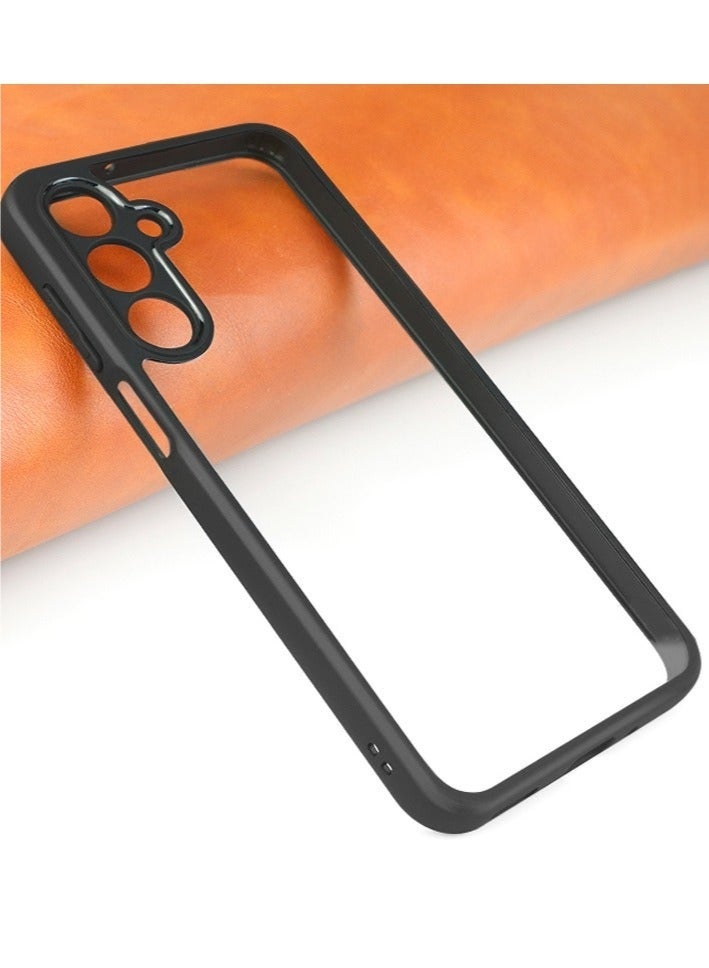 Case Cover Shockproof Hard PC Back Soft TPU Frame Anti-yellowing Slim Protective Cover for Samsung Galaxy A16 4G/5G (Gray) (Clear) - Image 3