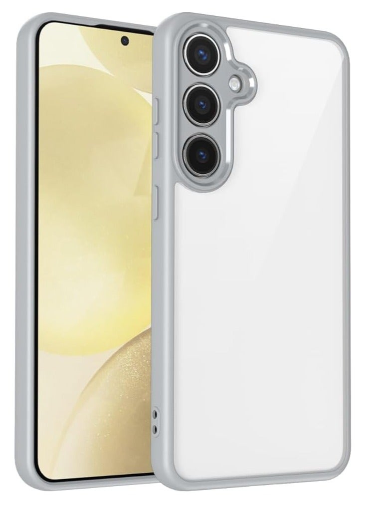 Case Cover Shockproof Hard PC Back Soft TPU Frame Anti-yellowing Slim Protective Cover for Samsung Galaxy A16 4G/5G (Gray) (Clear) - Image 1
