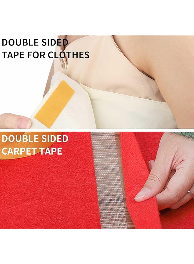 erorex 2 Packs Double Sided Carpet Tape Fabric Cloth Tape No Glue Slag High Tack Versatile Clear Double Sided Tape Heavy Duty Sticking Tape For Fixing Carpets Arts And Crafts Woodworking  - Image 3