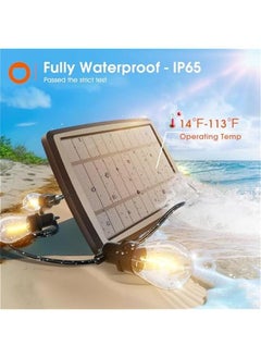 Arabest Solar Outdoor String Lights with USB Port & Remote Control - Waterproof and Long Lasting for Porch Garden Bistro - Dimmable LED Bulbs for 20+ Hours of Market Ambiance  - Image 3