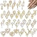 Maitys 52 Pcs Gold Nail Charms Gems Rhinestone Luxury 3D Sparkling Crystal Pendant Bulk for Women Y2k Kawaii Acrylic Nail Tips Accessories DIY Craft Jewelry Making Junk Case Decoration - Image 2