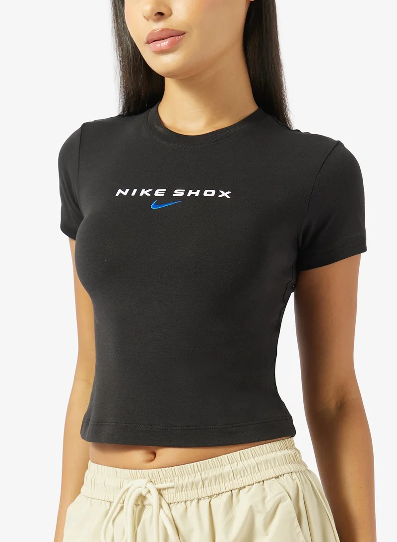 Nike BLACK Shox Graphic T-Shirt for Women | Best Price UAE