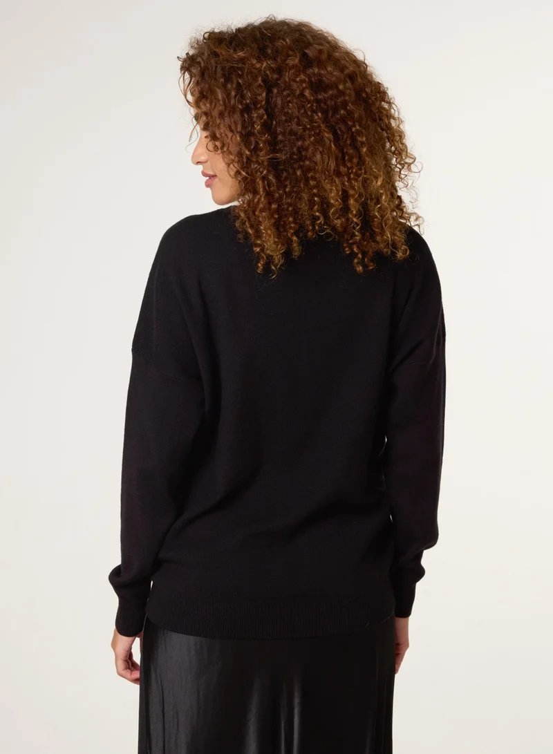 Blue Vanilla Christmas Sequin Elephant Jumper