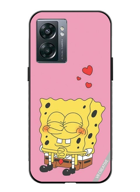 Protective Case Cover For Oppo A57 5G Spongebob Design Multicolour