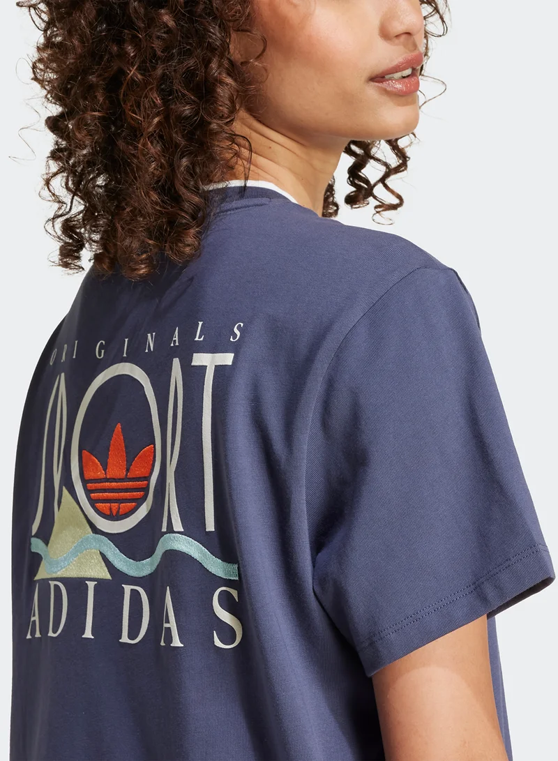 adidas Originals Graphic Adidas Sports Loose 3 Stripes T-Shirt