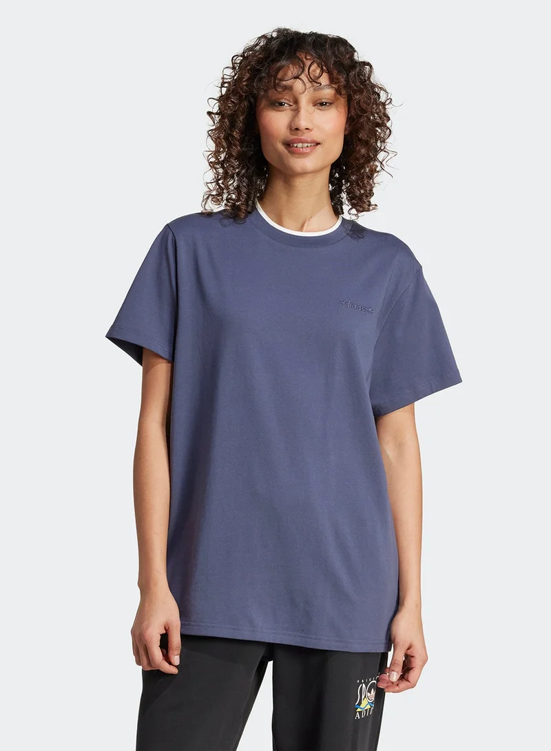 Graphic Adidas Sports Loose 3 Stripes T-Shirt