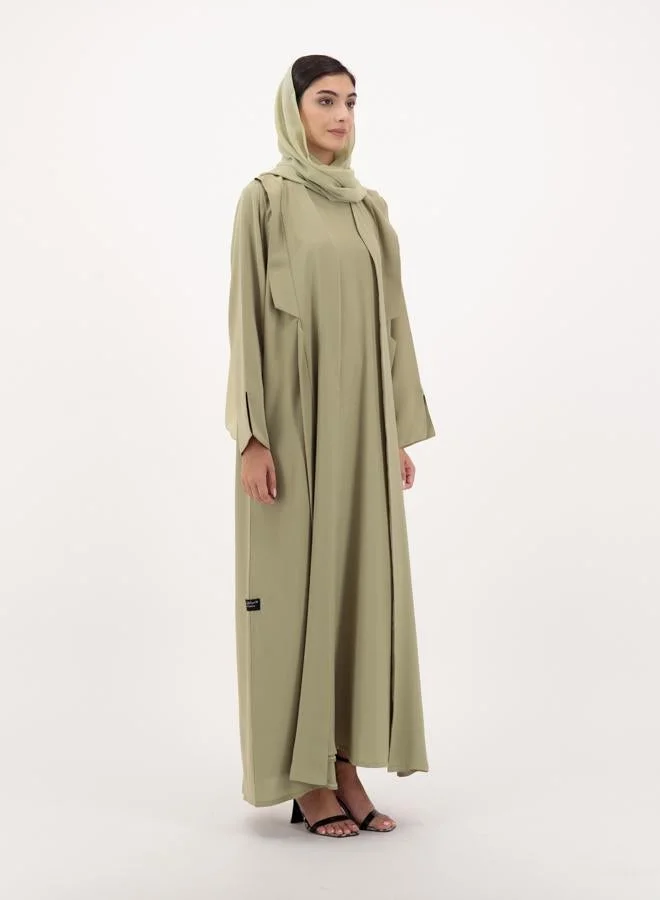 Meem by Mariyah Front open abaya with inner