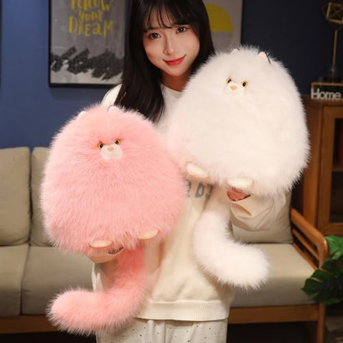 PEACH CAT Fat Cat Stuffed Animal 118 Big Kitten Plushies Cute Plush Toys Birthday Gifts for Kids White - Image 5