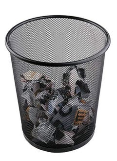 Maxi Metal Mesh Waste Bin Small 9 Litre Capacity Black  - Image 2