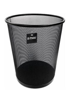 Maxi Metal Mesh Waste Bin Small 9 Litre Capacity Black  - Image 1