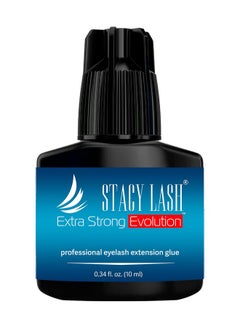 Stacy Lash Extra Strong Evolution Eyelash Extension Glue Stacy Lash (0.34 Fl.Oz 10 Ml) 12 Sec Dry Retention 8 Weeks Professional Supplies Black Adhesive  - Image 1