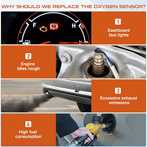 ACAUTO 4Pcs 15717 Oxygen O2 Sensor Upstream Downstream Fit for Ford F-150 F250 F350 Ranger Escape Explorer Mustang Foucs Expedition Mazda Lincoln Jaguar Mercury Aston Martin 15716 15718 - Image 5