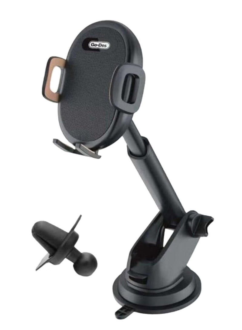 ELTRAZONE "2-in-1 Auto-Tightening Kickstand Phone Holder – Black" - Image 1