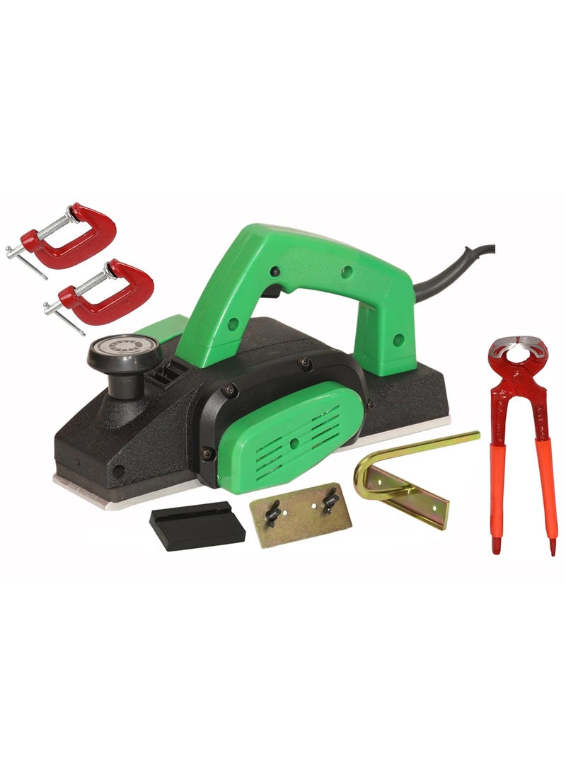 Digital Craft Digital Craft Wood Planer 1400W Machine of Carpentry HighPower MultiFunction Electric Planer Professional Woodworking Machine Electric Planer Machine 82MM2 G Clamp8Inch Pincer Plier 